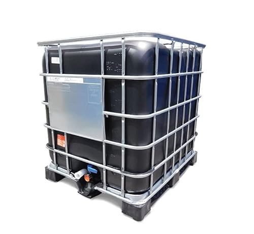 Conteneur réservoir de 1000 litres IBC-GRG noir avec palette